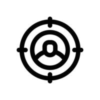 target audience line icon. Clean and minimalist icon for websites and mobile apps. vector