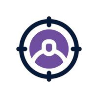 target audience duotone icon. Sleek and modern icon for websites, mobile apps, marketing materials, and corporate design. Fully scalable and ready to use. vector