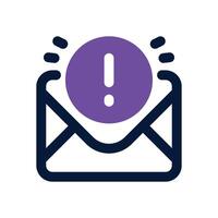 email notification dual tone icon. Sleek and modern icon for websites and mobile apps. vector