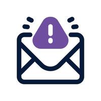 spam email duotone icon. Sleek and modern icon for websites, mobile apps, marketing materials, and corporate design. Fully scalable and ready to use. vector