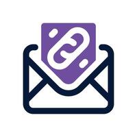 link email dual tone icon. Sleek and modern icon for websites and mobile apps. vector