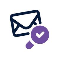 email inspection duotone icon. Sleek and modern icon for websites, mobile apps, marketing materials, and corporate design. Fully scalable and ready to use. vector