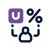 customer behavior dual tone icon. Sleek and modern icon for websites and mobile apps. vector