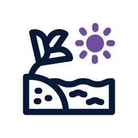 beach dual tone icon. Sleek and modern icon for websites and mobile apps. vector