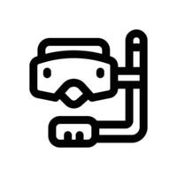 diving mask line icon. Clean and minimalist icon for websites, mobile apps, presentations, and logos. Fully scalable and customizable for any project. vector