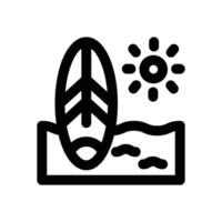 surfboard line icon. Clean and minimalist icon for websites, mobile apps, presentations, and logos. Fully scalable and customizable for any project. vector
