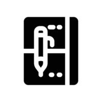 travel journal glyph icon. Strong and solid icon for websites, mobile interfaces, presentations, and visual branding. High quality and easy to edit. vector