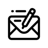 write email line icon. Clean and minimalist icon for websites and mobile apps. vector