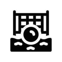 beach volleyball glyph icon. Strong and solid icon for websites and mobile apps. vector