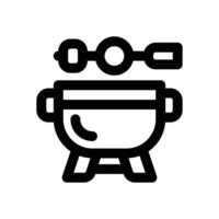 barbecue line icon. Clean and minimalist icon for websites, mobile apps, presentations, and logos. Fully scalable and customizable for any project. vector