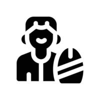 surfer glyph icon. Strong and solid icon for websites and mobile apps. vector