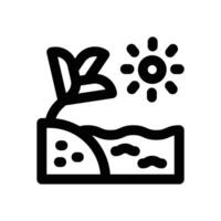 beach line icon. Clean and minimalist icon for websites and mobile apps. vector