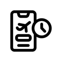 booking app line icon. Clean and minimalist icon for websites, mobile apps, presentations, and logos. Fully scalable and customizable for any project. vector