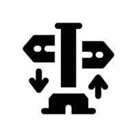 sign post glyph icon. Strong and solid icon for websites, mobile interfaces, presentations, and visual branding. High quality and easy to edit. vector