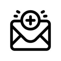 new email line icon. Clean and minimalist icon for websites, mobile apps, presentations, and logos. Fully scalable and customizable for any project. vector
