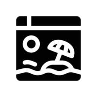 vacation glyph icon. Strong and solid icon for websites, mobile interfaces, presentations, and visual branding. High quality and easy to edit. vector