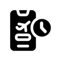 booking app glyph icon. Strong and solid icon for websites, mobile interfaces, presentations, and visual branding. High quality and easy to edit. vector