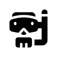 diving mask glyph icon. Strong and solid icon for websites, mobile interfaces, presentations, and visual branding. High quality and easy to edit. vector