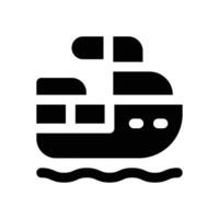 jet ski glyph icon. Strong and solid icon for websites and mobile apps. vector