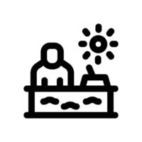 sunbathing line icon. Clean and minimalist icon for websites, mobile apps, presentations, and logos. Fully scalable and customizable for any project. vector