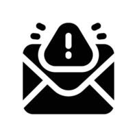 spam email glyph icon. Strong and solid icon for websites and mobile apps. vector