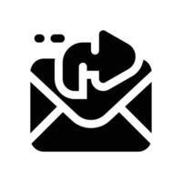 send email glyph icon. Strong and solid icon for websites, mobile interfaces, presentations, and visual branding. High quality and easy to edit. vector