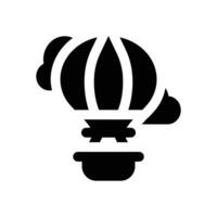 hot air balloon glyph icon. Strong and solid icon for websites, mobile interfaces, presentations, and visual branding. High quality and easy to edit. vector