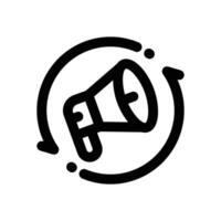 remarketing line icon. Clean and minimalist icon for websites and mobile apps. vector