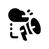 cloud message glyph icon. Strong and solid icon for websites and mobile apps. vector