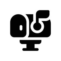 mailbox glyph icon. Strong and solid icon for websites, mobile interfaces, presentations, and visual branding. High quality and easy to edit. vector