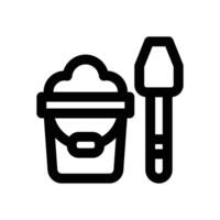 sand bucket line icon. Clean and minimalist icon for websites, mobile apps, presentations, and logos. Fully scalable and customizable for any project. vector