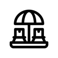 beach umbrella line icon. Clean and minimalist icon for websites, mobile apps, presentations, and logos. Fully scalable and customizable for any project. vector