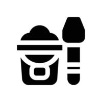 sand bucket glyph icon. Strong and solid icon for websites and mobile apps. vector