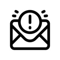 email notification line icon. Clean and minimalist icon for websites and mobile apps. vector