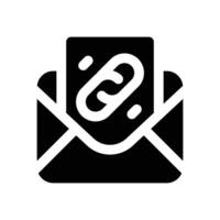 link email glyph icon. Strong and solid icon for websites and mobile apps. vector