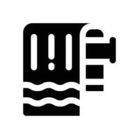 beach towel glyph icon. Strong and solid icon for websites and mobile apps. vector