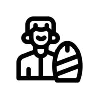 surfer line icon. Clean and minimalist icon for websites and mobile apps. vector