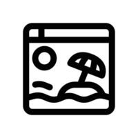 vacation line icon. Clean and minimalist icon for websites, mobile apps, presentations, and logos. Fully scalable and customizable for any project. vector