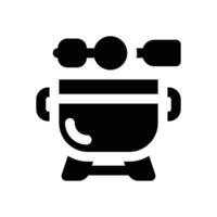 barbecue glyph icon. Strong and solid icon for websites, mobile interfaces, presentations, and visual branding. High quality and easy to edit. vector
