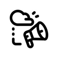 cloud message line icon. Clean and minimalist icon for websites and mobile apps. vector