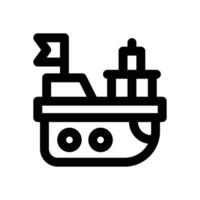 boat line icon. Clean and minimalist icon for websites, mobile apps, presentations, and logos. Fully scalable and customizable for any project. vector