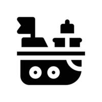 boat glyph icon. Strong and solid icon for websites, mobile interfaces, presentations, and visual branding. High quality and easy to edit. vector