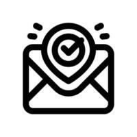 tracking email line icon. Clean and minimalist icon for websites and mobile apps. vector