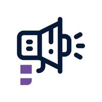 megephone duotone icon. Sleek and modern icon for websites, mobile apps, marketing materials, and corporate design. Fully scalable and ready to use. vector