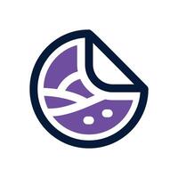 stiker dual tone icon. Sleek and modern icon for websites and mobile apps. vector