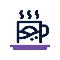 cup dual tone icon. Sleek and modern icon for websites and mobile apps. vector