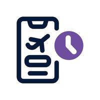 booking app dual tone icon. Sleek and modern icon for websites and mobile apps. vector