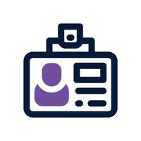 id badge duotone icon. Sleek and modern icon for websites, mobile apps, marketing materials, and corporate design. Fully scalable and ready to use. vector