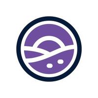 badge dual tone icon. Sleek and modern icon for websites and mobile apps. vector