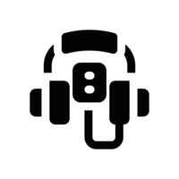 audio guide glyph icon. Strong and solid icon for websites and mobile apps. vector